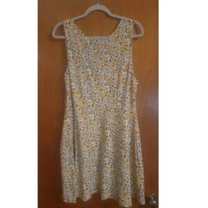 Forever 21 Plus Size 2X 2XL Yellow Floral Daisy Dress Skater Dress